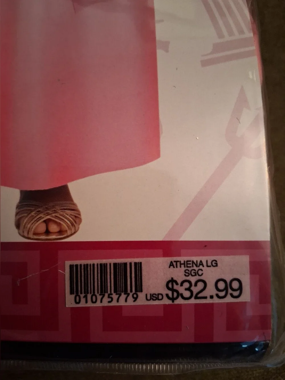 NWT Spirit Halloween GIRLS Athena Costume with Gold Headpiece LARGE (12-14)